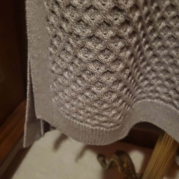 Athleta Honeycomb Taupe Crewneck Wool Blend Tunic Sweater Size XL - Picture 7 of 8